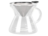 400ml Glass Coffee Pot Kettle Heat Resistant Pour Over Coffee Maker with Stainless Steel Filter for V1294-YM0714-3118210299212
