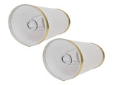 2PCS Fabric Lampshade European Style Lamp Shade for E14 Screw Chandelier Wall Lamp Beige White Gold V1294-YM0710-3119210206411