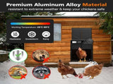 CARLA HOME Solar Automatic Chicken Coop Door with Timer, Light Sensor, Remote Control, Anti-Pinch, V178-36374