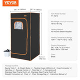 VEVOR Portable Steam Sauna Tent Full Size 2000W Personal Sauna Blanket W/ Chair,880 x 880 x 1780 mm V952-ZQBXSSNQCCS1TM5YTV3