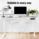 Artiss Standing Desk Motorised Electric Dual Motor 120CM White HASD-B-M10-WHDF-WHDB-120