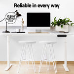 Artiss Standing Desk Motorised Electric Dual Motor 140CM White HASD-B-M10-WHDF-WHDB-140