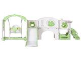 Keezi Kids Slide Swing Set Basketball Hoop Ring Football Outdoor Toys 140cm Green KPS-SLIDE-INSECT-4IN1-GN
