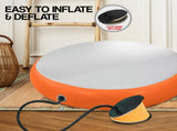 Powertrain 20cm Thick 1m Airtrack Spot Round Inflatable Gymnastics Tumbling Mat Air Track - Ora IFM-XBO-01R-GOR