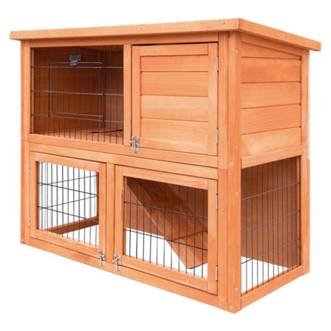 i.Pet Chicken Coop 88cm x 40cm x 76cm Rabbit Hutch Large House Run Wooden Cage Outdoor PET-GT-WOOD-R8078