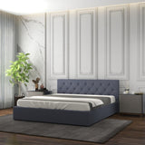 Milano Capri Luxury Gas Lift Bed With Headboard - Charcoal No.35 - Queen ABM-10001614