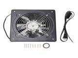 Kitchen Exhaust Fan 9.8 Inch Carbon Steel 2800RPM 80W 7 Blades Quiet Wall Mount Fume Extractor V1294-YM0901-3113250022311