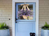 Artificial Hanging Flowers in Basket for Front Door Hanging Lavender Wreath Basket Outdoor Indoor V1294-YM0716-10348076