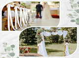 24 Pcs Large Wedding Ribbon Bows with Long Tails 10 x 36 Inch Aisle Decor On Chairs Background for V1259-DP01-A-4805