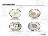Kitchee 3-Tier Kitchen Storage Cart Trolley with Wheels - Shelf Organiser WHITE V238-SUPDZ-41307715731536