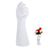 Plated Silver Ceramic Hand Vase Decorative Human Body Arm Sculpture for Desktop Decor V1369-AZ3-W-18306