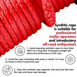 X-BULL 14500LBS Electric Winch 12V synthetic rope with Recovery Tracks Gen3.0 Red V211-AUEB-AXEW016RT006