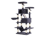 i.Pet Cat Tree Tower 206cm Large Scratching Post Furniture Scratcher House Grey PET-CAT-L206-GR
