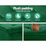 Artiss Storage Ottoman Blanket Box 97cm Velvet Green OTM-L2-VEL-GREEN