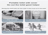 Car Folding Potty, cute cartoon design, folds in seconds for easy carrying, widened seat ring for V1232-LYZDMT002