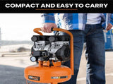 UNIMAC 15L Pancake Air Compressor, 116PSI Portable Silent Oil-Free Electric, for Airtools Tyre V219-TOLACMUM1C5FA
