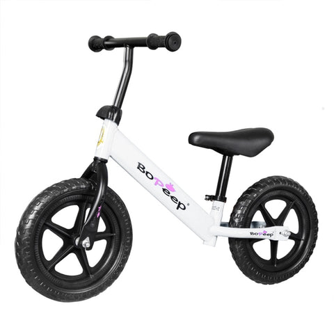 BoPeep Kids Balance Bike Ride On Toys White KD1098-WH