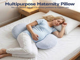 Giselle Bedding Cooling Pregnancy Pillow Adjustable Maternity Pillow for Sleeping, Body Pillows for PILLOW-MAT-COOL-AD-BL