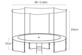 Kahuna Blizzard 8 ft Trampoline Green TRA-BLZ-08-GN