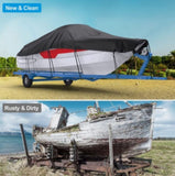 Boat Cover Heavy Duty 12-14ft Trailerable Marine 420D Waterproof UV Protector AU V201-W12783428