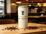 Portable Electric Coffee Maker, All-in-One Grinder & Brewer with 7 External Adjustable Grind V1293-A-KAFEIJI001
