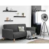 Artiss Floating Wall Shelf Set of 3 Black FURNI-WALL-SHELF-BK