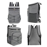 Insulated Backpack Cooler Bag Large Capacity Waterproof for Picnic Camping Lunch Grill, Gray V1188-MS-325-1781