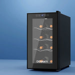 Devanti Wine Fridge Cooler 8 Bottles WC-C-8B-BK