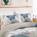 Intricate Quilted Coverlet and Pillowcases Set: Artistry in Every Stitch - Queen size V745-MAC080189Q13U