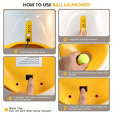 Automatic Pet Ball Launcher Toy with 3 Smart Launch Modes, Built-in Li-ion Battery & USB Charging, V1232-ZDTZQ-GG-004