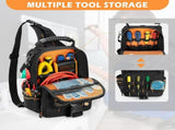Versatile Single-Shoulder Crossbody Tool Bag with Multi-Compartment Storage, Durable Fabric and V1341-ZY-GFDR2PGT-BLACK