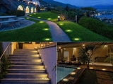 8PCS Solar Outdoor Buried Light Waterproof Garden Lawn Lamp Warm Landscape Lighting No Wiring Auto V1232-TYNDMD-004