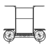 Artiss Plant Stand 6 Tier Iron 4 Wheeler DIY-PS-WHEEL-6T-BK