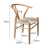Levede 4x Dining Chairs Wooden Hans CH1041-2-NTX2
