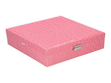 Pink Artificial Leather Jewelry Box Watch Jewelry Packaging Container Holder for Girls V1294-YM0721-3115210031111