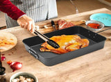 Nonstick Rectangular Baking Tray Roast Pan High Side with Dual Handles 16x11.5x3 Inch V1192-AZ-W-21656