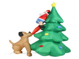 Dog Bite Old Man's Christmas Tree LED Growing Inflatable Christmas Tree for Outdoor Grden Yard AU V1294-YM3115220106313-0421