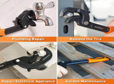 HORUSDY 2Pc Adjustable Wrench Quick Multi-Function Spanner Power Grip Pipe Set V465-81168