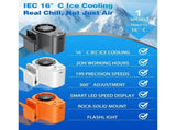 Portable Clip On Car AC Air Conditioner Fan, 3 Speed Cold Air Blowing Car A C Cooling Fan for Car V1366-AZ2-W-11061
