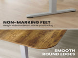 FORTIA Corner Standing Desk, 160x140cm, 72-118cm Sit to Stand Up Electric Height Adjustable, Walnut V219-ADKCORFOR1WLSA
