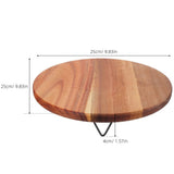 Indoor Plant Stand - Coffee Acacia Wood with Elevated Edge Protection V1369-AZ3-W-13220