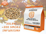 ASMOKE 100% Natural Premium Oak Wood BBQ Pellets for Smoker & Grill V642-20-LBS-9-5-KG-OF-100-PURE-OAK-PELLETS-COPY