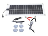 Solar Panel Kit 30W 12V Polycrystalline Waterproof Solar Panel Kit with Battery Clip Cigarette V1294-YM0901-3114230075611
