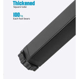 4 Pcs Black Screw In Metal Bed Legs Adjustable Slat Feet, 20 cm Plus 2 cm, 3 x 3 cm V1188-MS-527-045
