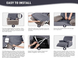 Recliner Covers, Stretch Reclining Chair Covers, Recliner Sofa Slipcovers Stripe Jacquard Recliner V1258-DP02-C-1273