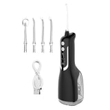 Cordless Water Flosser Teeth Cleaner 300ML Dental Flosser with 4 Jet Tips -White V1263-JX-7469-2