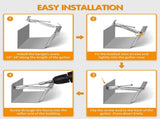 5inch 25 Pack Gutter Hangers, with Pre-Inserted Screw, Aluminum Gutter Brackets for Repairing V1192-AZ-W-18591