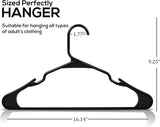 Clothes Hangers 20-pack - Space-saving plastic clothes hangers - Durable hanger with shoulder groove V1237-ZY-203-4910