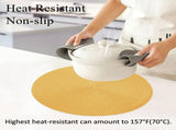 Braided Placemats for Dining Set of 6 - Round 15 inch Woven Heat Resistant Non-Slip Kitchen V1189-WXFWAL-20260319-01091