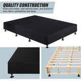 Palermo King Single Ensemble Bed Base Midnight Black Linen Fabric V63-823201